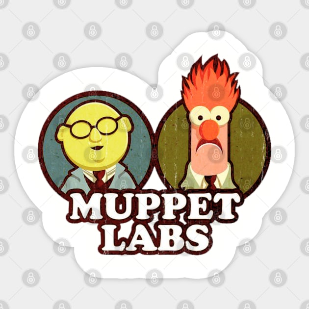 Science with Bunsen and Beaker Sticker by The Geek Underground 